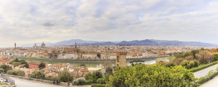 Panorama of Florence from the observation deckの写真素材
