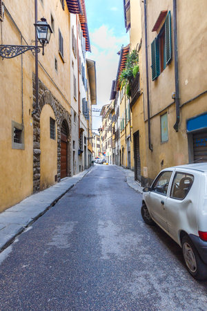 Narrow streets in Florence.Italyのeditorial素材