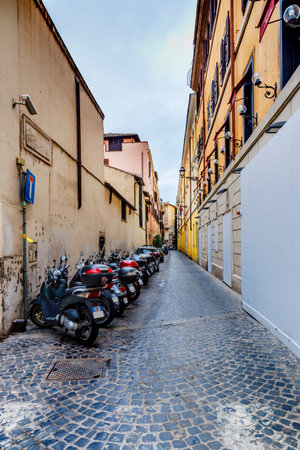 Narrow streets in Florence.Italyのeditorial素材