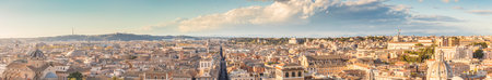 Panorama of Rome at sunset.Italyのeditorial素材