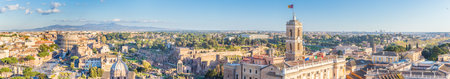 Panorama of Rome at sunset.Italyのeditorial素材