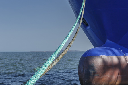 Mooring lines of the shipの写真素材