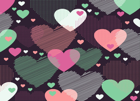 Abstract background consisting of hearts