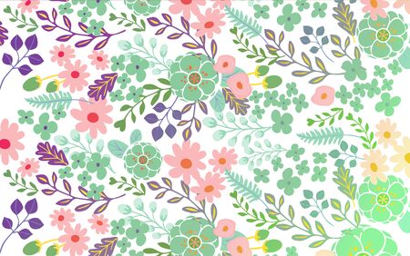 Beautiful abstract floral backgroundのイラスト素材