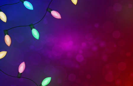 Christmas background template with lightsのイラスト素材