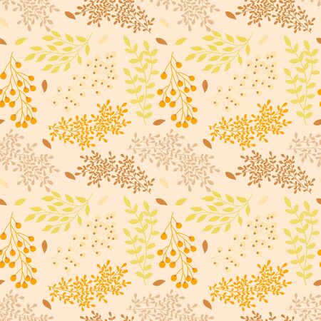 Seamless autumn leaves pattern.のイラスト素材
