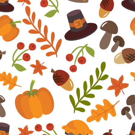 Seamless thanksgiving patternのイラスト素材