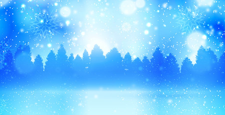 Christmas winter landscapeのイラスト素材
