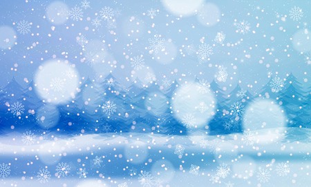 Backdrop with winter forestのイラスト素材