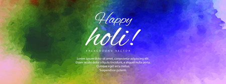 Banner with watercolors for holiのイラスト素材