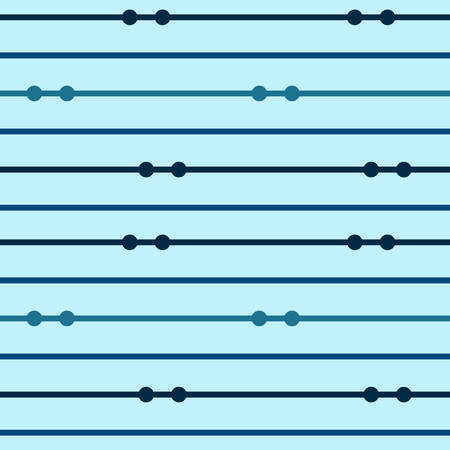 Seamless blue patterns with decorative shapesのイラスト素材