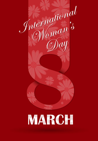 Greeting card dedicated to the international women's dayのイラスト素材