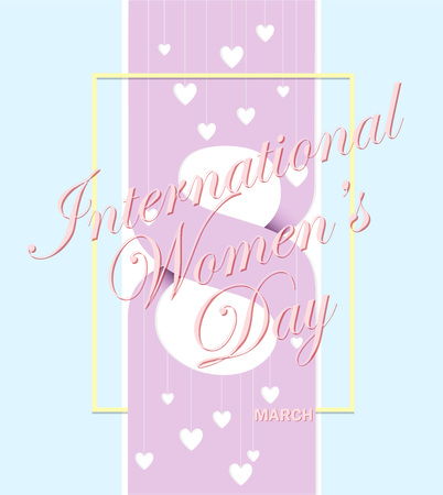Greeting card dedicated to the international women's dayのイラスト素材