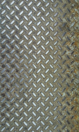 Texture of an iron plate on the floorの写真素材