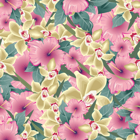 Seamless repeating floral patternのイラスト素材