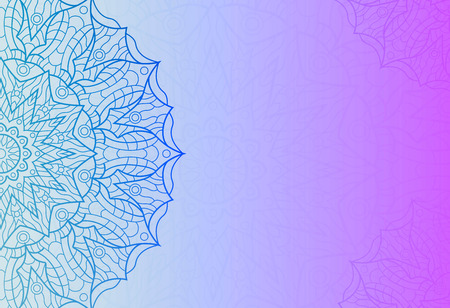 Indian floral paisley medallion background.Ethnic Mandala ornament.Can be used for textile, greeting card, coloring book, phone case print.のイラスト素材