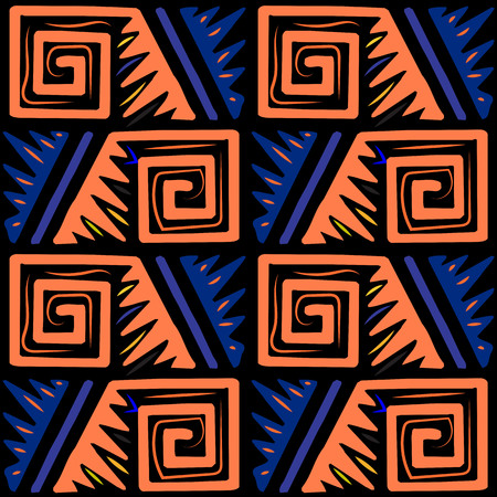 Seamless repeating ethnic patternのイラスト素材