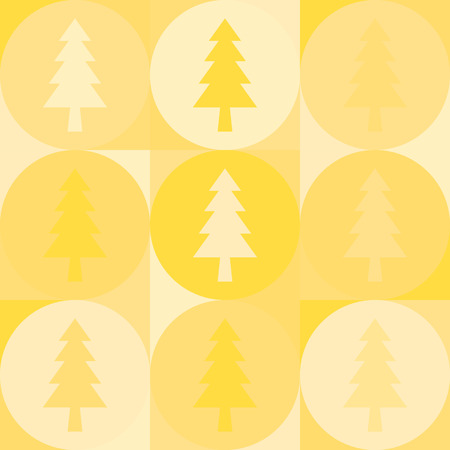 Repeating background from circles and fir-treesのイラスト素材