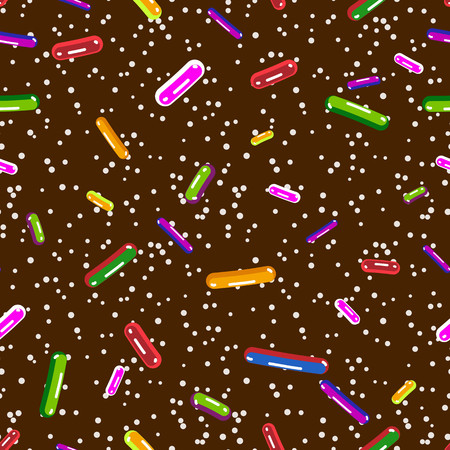 Seamless repeating backing of colored sprinklesのイラスト素材