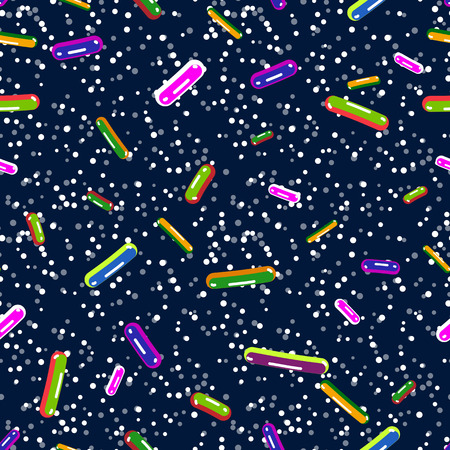 Seamless repeating backing of colored sprinklesのイラスト素材