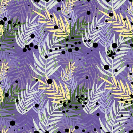 Seamless repeating palm leaf backgroundのイラスト素材