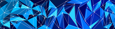 Abstract colored triangulated banners