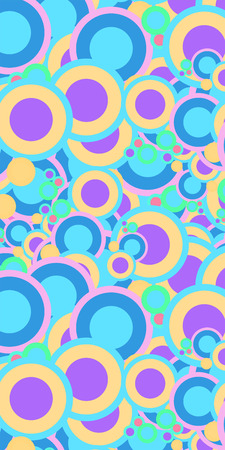Abstract background of multicolored ringsのイラスト素材