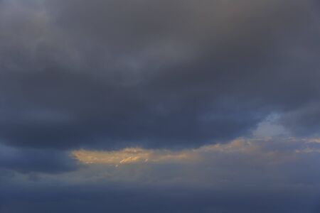 Storm clouds at sunset