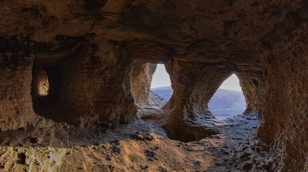 The home of ancient people in the rocksの写真素材