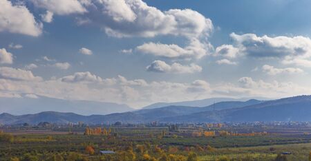 Beautiful autumn colors in the mountainsの写真素材