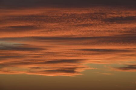 Texture of orange clouds at sunrise