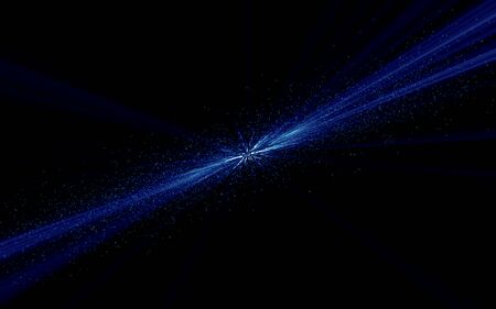 Abstract cosmic background and light rays and particles.の写真素材
