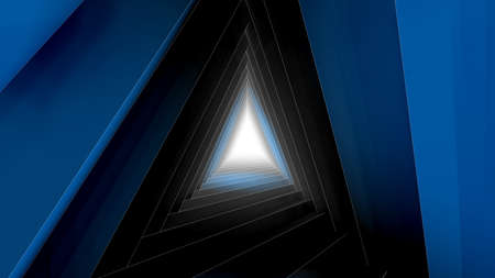 Abstract futuristic corridor. 3d renderの写真素材