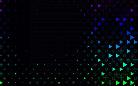 Abstract background of squares, circles and lines