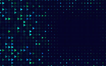 Abstract background of squares, circles and lines