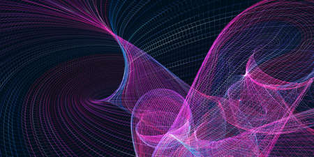 Abstract colored polygonal mesh background. 3d renderingの写真素材