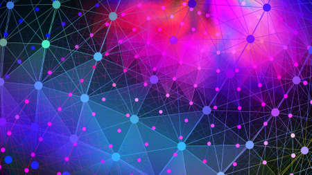 Abstract gradient 3d wireframe background 3d rendering