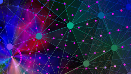 Abstract gradient 3d wireframe background 3d rendering