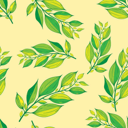 Seamless repeating contour floral patternのイラスト素材