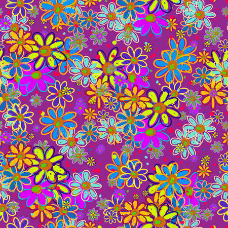 Seamless repeating floral patternのイラスト素材