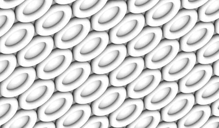 Abstract 3d background from rings. 3d rendering