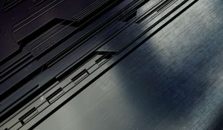 3d abstract technology background from metal parts. 3d renderingの写真素材