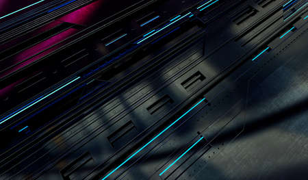3d abstract technology background from metal parts. 3d renderingの写真素材