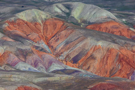 Multicolored beautiful mountains in Azerbaijanの写真素材