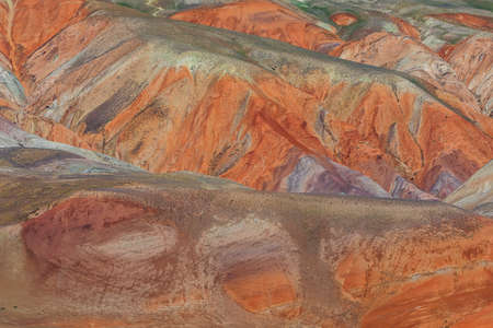 Multicolored beautiful mountains in Azerbaijanの写真素材