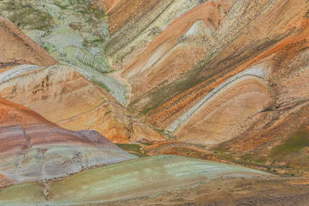 Multicolored beautiful mountains in Azerbaijanの写真素材