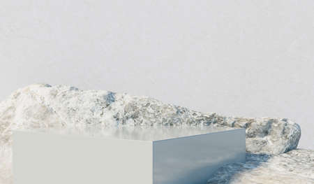 Mock up for the exhibitions,presentation of products, therapy, relaxation and health. 3d render.