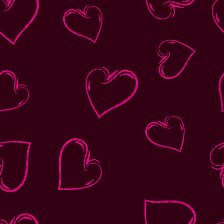 Seamless repeat pattern of heartsのイラスト素材