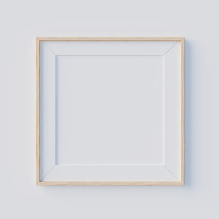 Mock up frame close up in home interior background. 3d render