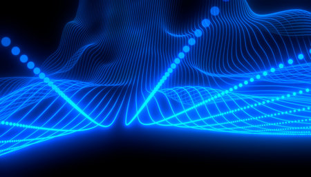 Abstract technology background made of lines and grid